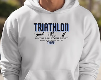 Sudadera con capucha unisex Heavy Blend™ con eslogan divertido de triatlón, regálale, regálale, sudadera con capucha para triatlón