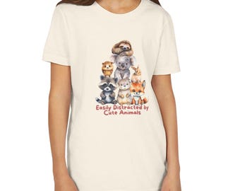 T-shirt schattige dieren voor jongeren, T-shirt natuurliefhebbers