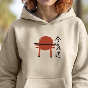 Japanese Graphic Hoodie, Front and Back Design, Aesthetic Streetwear Sweatshirt, Japanese Style Art Hoodie, Urban Pullover, Japan Hoodie