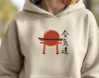 Japanese Graphic Hoodie, Aesthetic Streetwear Pullover