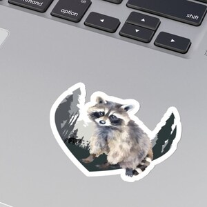 Adesivo Rascally Raccoon, decalque de animal favorito. presente para amantes de animais