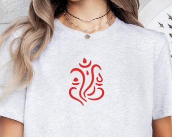 Ganesha Elephant Tee, Spiritual Tshirt, Yoga Clothes, Ancient Arts