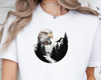 Bald Eagle Graphic T-shirt: Nature Lover Gift