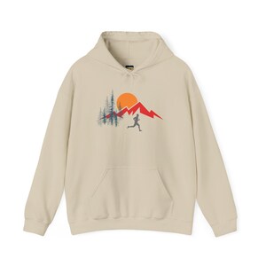 Ultra Running Hoodie: Mountain Trail Design, Unisex Sweatshirt image 6
