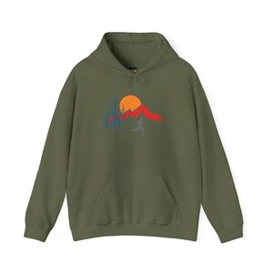 Ultra Running Hoodie: Mountain Trail Design, Unisex Sweatshirt image 8
