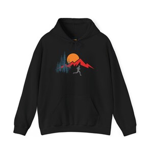 Ultra Running Hoodie: Mountain Trail Design, Unisex Sweatshirt image 9