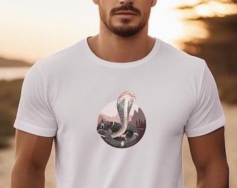 Cobra T-Shirt: Nature Scene Graphic Tee, Snake Lover Gift