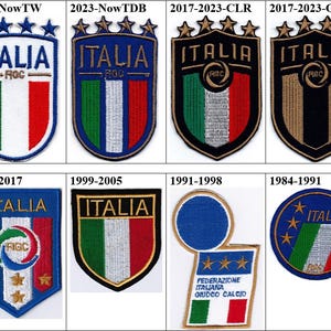 Italy National Football Team Soccer Flag Shield Badge Iron On Embroidered Patch