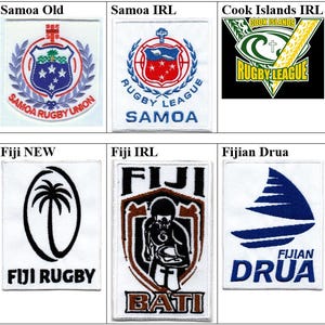 Fijian Drua Moana Pasifika Fiji Samoa Tonga Cook Islands Rugby Badge Iron On Embroidered Patch