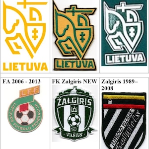 Lithuania National FK Zalgiris Vilnius Football Badge Iron On Embroidered Patch