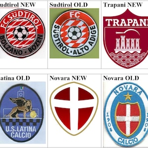 Como 1907 FC Sudtirol Alto Adige Trapani 1905 Latein Calcio 1932 Novara Italien Fußball Abzeichen Aufnäher zum Aufbügeln
