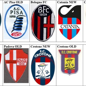 Associazione Calcio AC Pisa 1909 SC Bologna Football Club Catania FC Padova Crotone Italy Badge Iron On Embroidered Patch