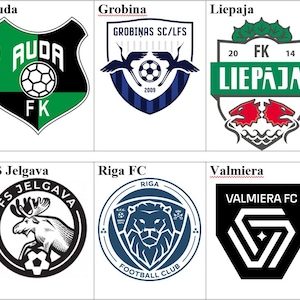 Bfc Daugavpils Fk Auda Grobina Liepaja RFS Tukums 2000 FS Jelgava Riga FC Valmiera Latvia Football Badge Iron On Embroidered Patch