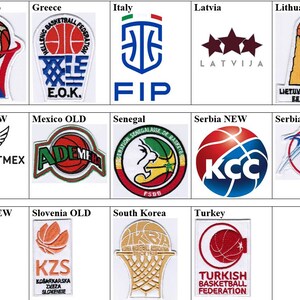 FIBA World Cup National Basketball Puerto Rico Greece Lithuania Mexico Senegal Serbia Slovenia South Korea Turkey Latvia Italy Badge Patch