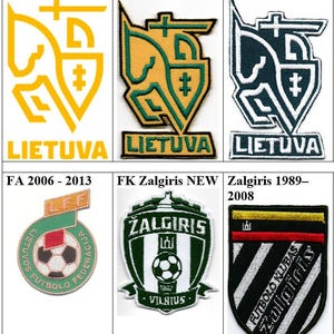Lithuania National FK Zalgiris Vilnius Football Badge Iron On Embroidered Patch