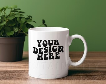 11oz White mug mockup, St. Patricks Day mug mockup, sublimation mug mockup, styled flat lay, lifestyle mockup, digital download, blank mug