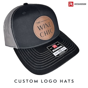 Custom Hat - Personalized Richardson Leatherette Trucker, Company Logo Hat, Promotional Gifts, Custom Logo Apparel
