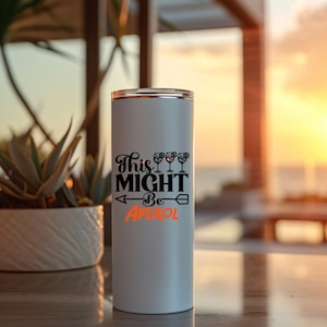 Aperol Spritz Tumbler, Perfect Summer Drinkware & Gifts for Cocktail Lovers, Enjoy your Aperol Spritz Anytime! 20oz Stainless Steel Tumbler