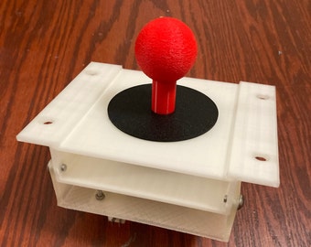 Original Pac-Man Joystick 1:1 Reproduction Featuring Rubber Grommet, Leaf Switches, and 3D Printed Design