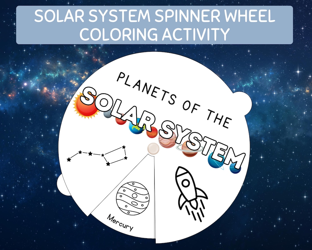 Solar System Spinning Wheel Printable, Science Class Activity, Home ...
