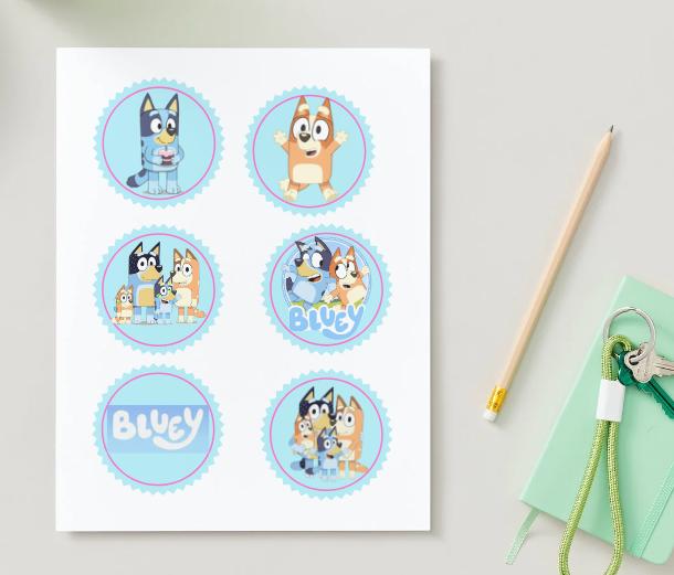 Printable Bluey Cupcake Toppers