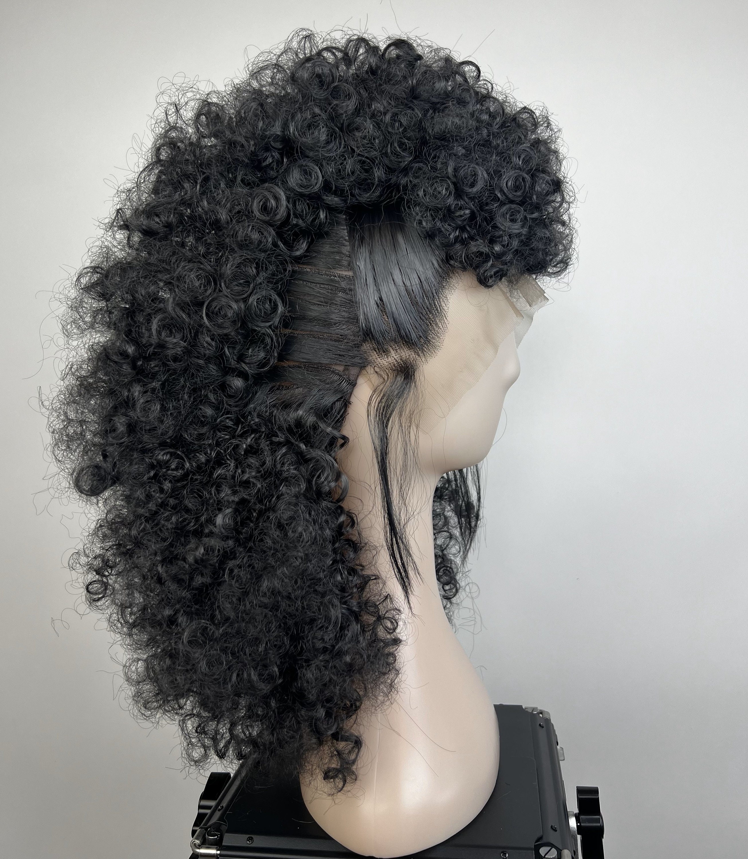 Curly Mullet Wig Etsy