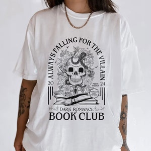 On craque toujours pour la chemise club de lecture méchant, chemise livre sombre et épicée, chemise moralement grise Reader Society, chemise STFUATTDLAGG image 1