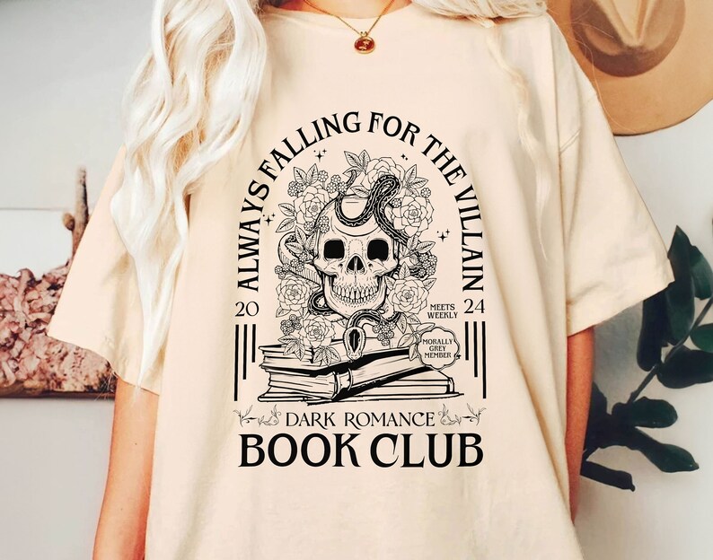 On craque toujours pour la chemise club de lecture méchant, chemise livre sombre et épicée, chemise moralement grise Reader Society, chemise STFUATTDLAGG image 2