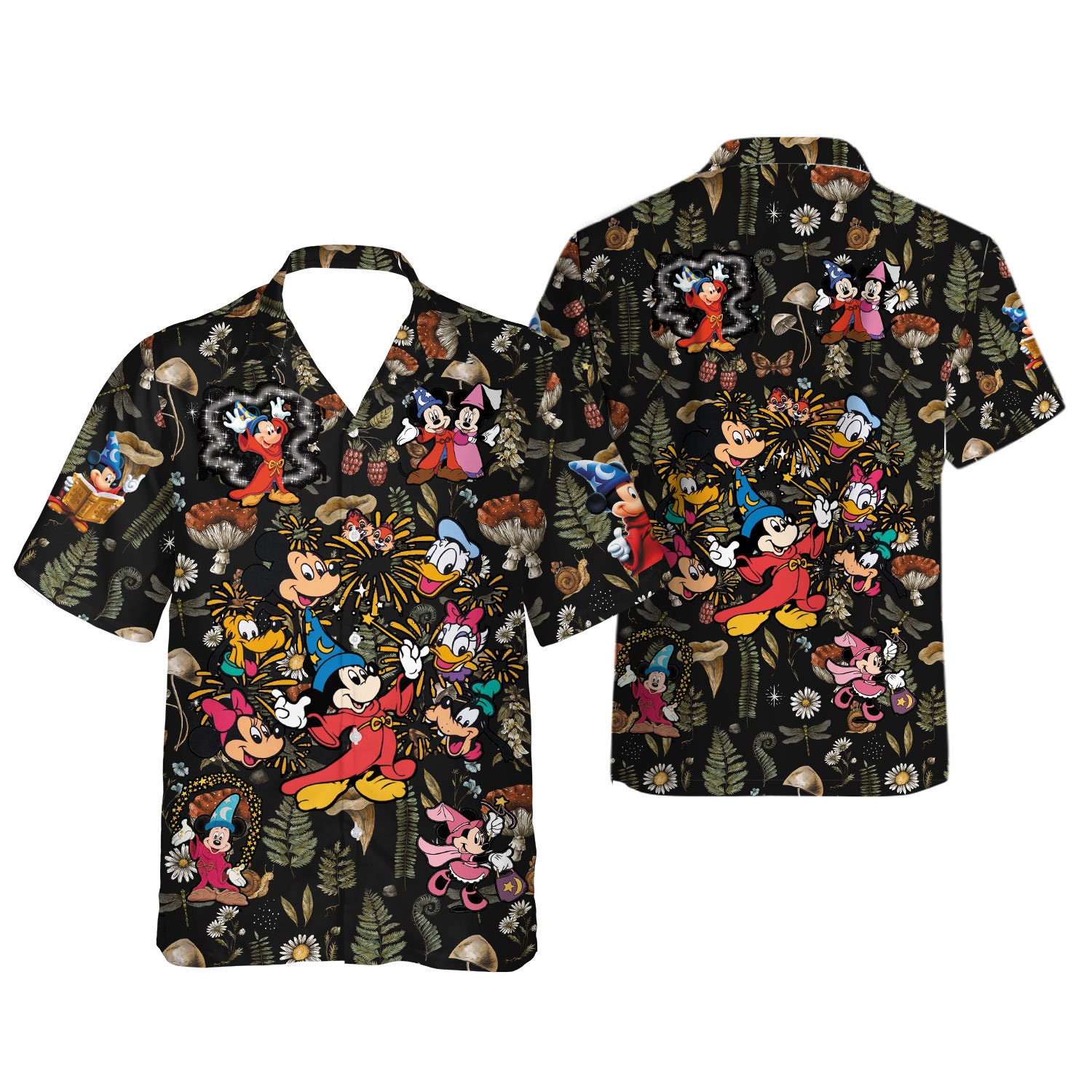 Retro Disney Epcot Hawaiian Shirt, Mickey and Friends Button Up Shirt, Epcot Trip Shirt, Disney Family Shirts, Disney Magical World Shirt