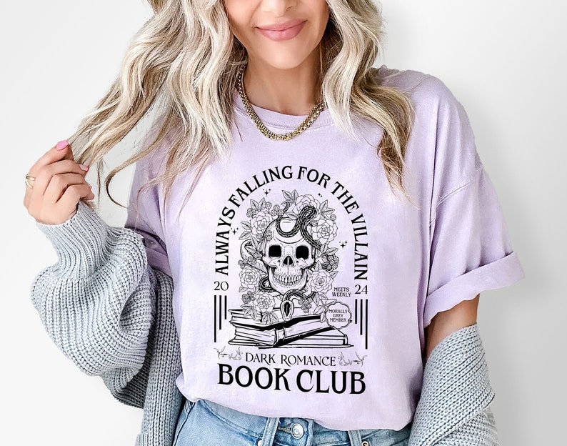 On craque toujours pour la chemise club de lecture méchant, chemise livre sombre et épicée, chemise moralement grise Reader Society, chemise STFUATTDLAGG image 3