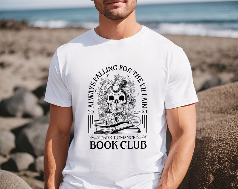 On craque toujours pour la chemise club de lecture méchant, chemise livre sombre et épicée, chemise moralement grise Reader Society, chemise STFUATTDLAGG image 4