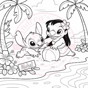 50 Printable Lilo and Stitch Coloring Pages