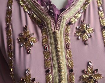 Vintage elegant traditional Moroccan Kaftan for Special Occasions, weeding dress, Arabic dress, Nikah dress, Moroccan takchita