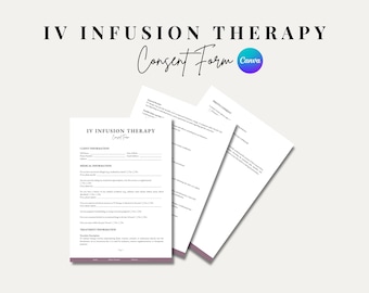 Editable IV Infusion Therapy Consent Form Template (PDF)