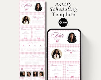 Acuity Scheduling Template Hair Acuity Booking Site Design Acuity Website Template DIY Hair Stylist Acuity Booking Hair Stylist Website Idea