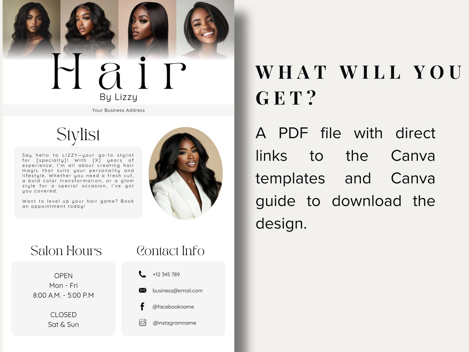 Editable Acuity Scheduling Template for Hairstylists & Salon Owners ...