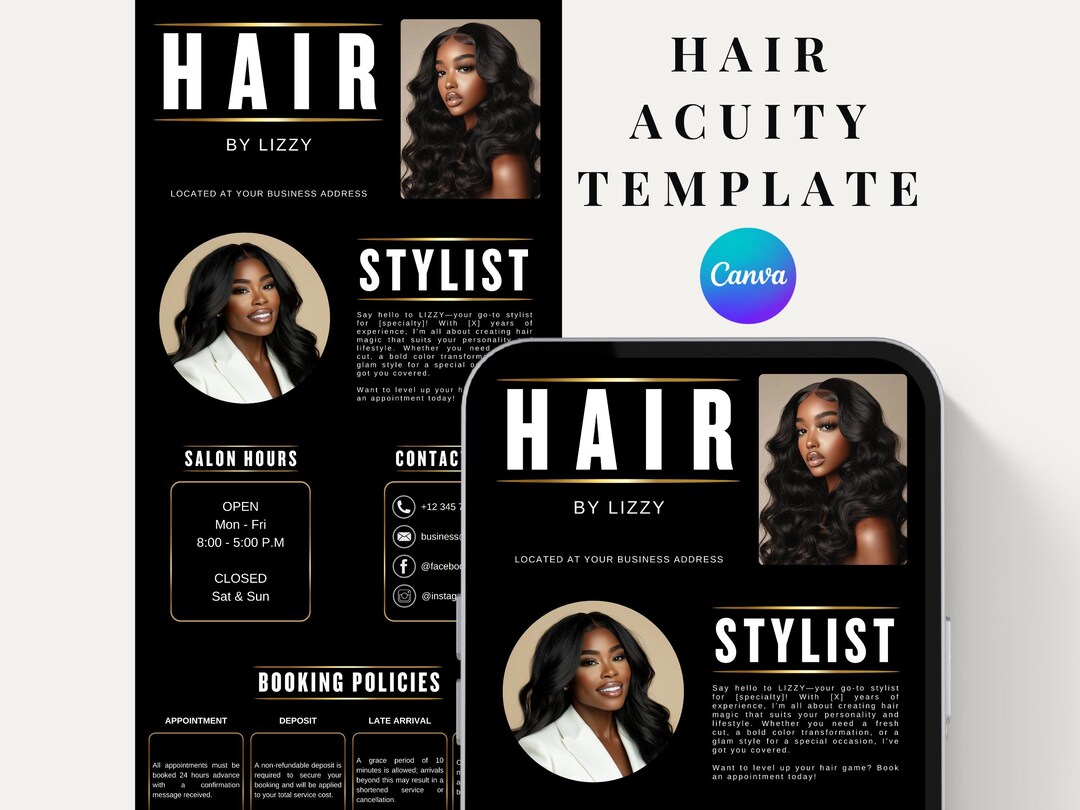 Acuity Scheduling Template for Hair Stylists | Custom Salon Booking ...