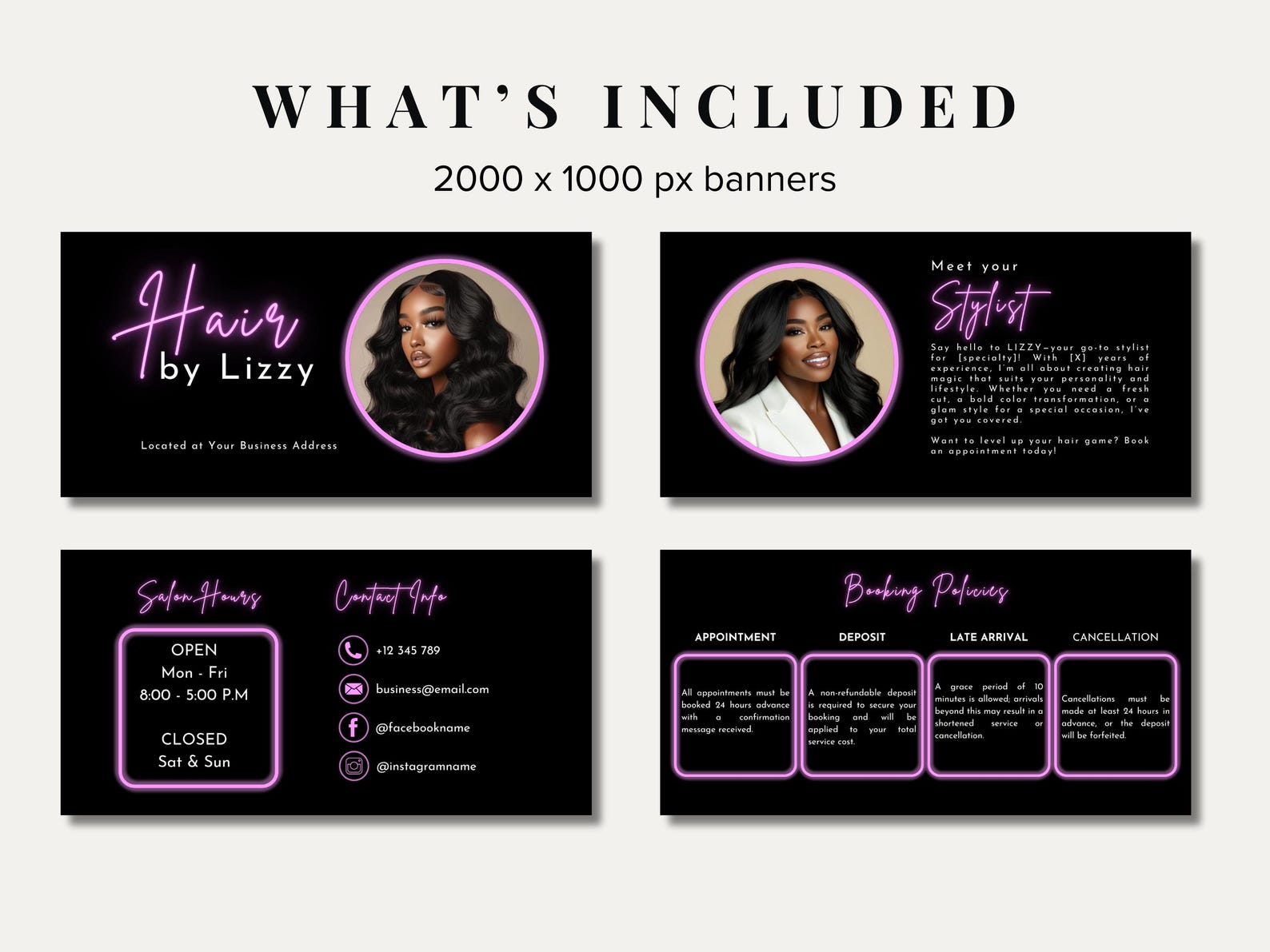 Acuity Scheduling Template for Hair Salon | Editable Online Booking ...