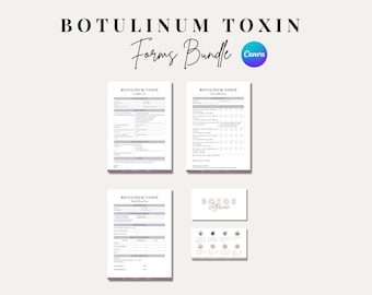 Plantillas de formularios de Botox: Admisión de clientes de Med Spa (PDF de Canva)