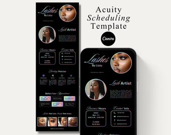 Lash Acuity Scheduling Template Editable Acuity Booking Site Lash Tech Website Acuity Scheduling Website for Lash Tech Appointment Acuity