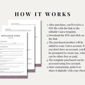 Editable Minimalist Botox Consent Form Template | Customizable ...