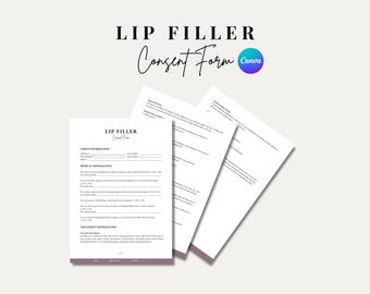 Sjabloon toestemmingsformulier lipvuller: Med Spa-injectorformulieren (bewerkbare pdf)