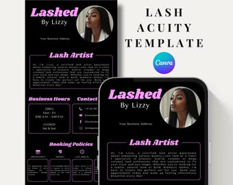 Acuity Scheduling Fransmall: Redigerbara Canva-banners (digital nedladdning)