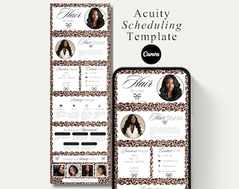 Hair Acuity Scheduling Template Hair Stylist Acuity Booking Website DIY Acuity Website Template Canva Editable Hair Acuity Scheduling Site