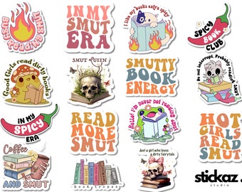 15 pcs Spicy Readers Book Lovers Bookish Planner Journal Vinyl Stickers Glossy or Matte