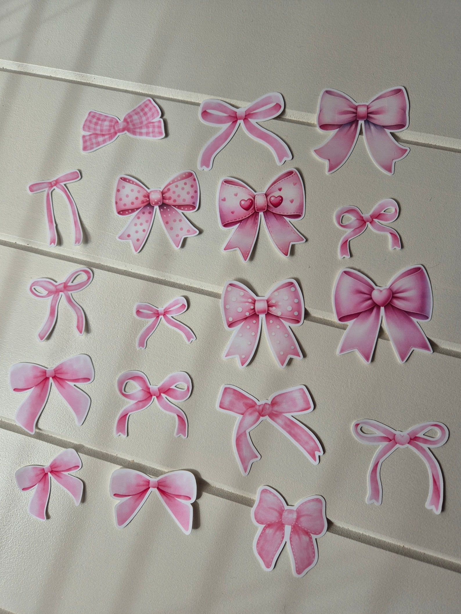 18 Pcs Pink Coquette Bows Vinyl Stickers - Matte Finish - Etsy