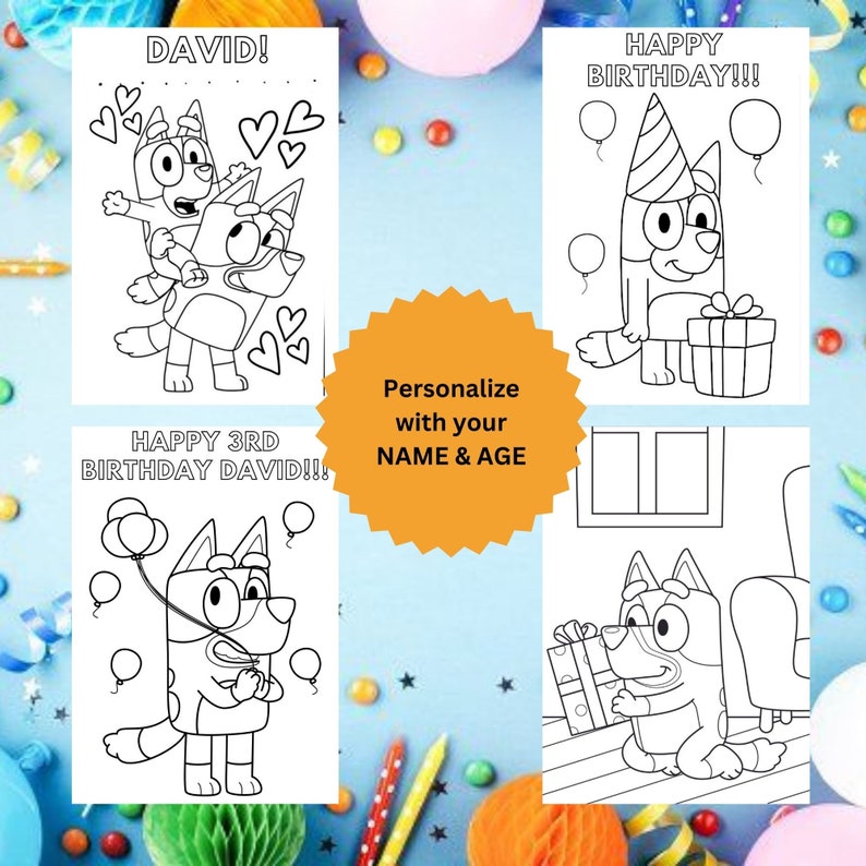 Bluey Birthday Coloring Pages - Il 794xN.5761898625 Edt1 