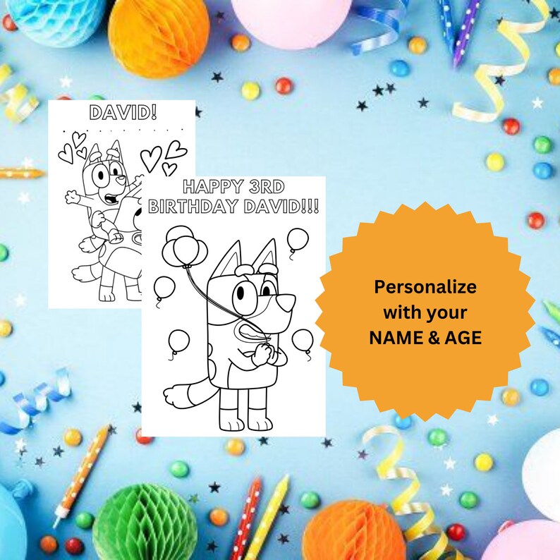 Bluey Birthday Coloring Pages - Il 794xN.5713833340 Gupd 