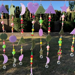 Crystal Prism Sun Catcher: Copper Wire Garden Art