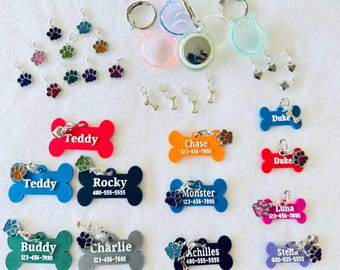 Etiqueta personalizada para mascotas impresa en 3D: identificación personalizada para perros con dije